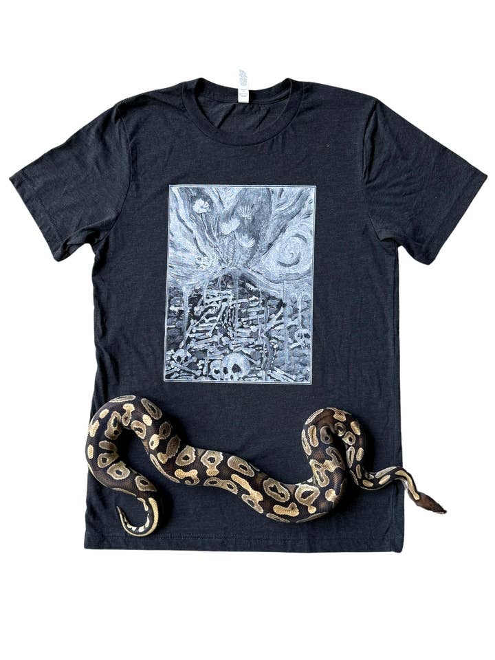 Dark Cycle Clothing - Wholesale Screen printed t-shirt – Men′s - Life and Death VI | Flowers and Bones Men's/Unisex Shirt