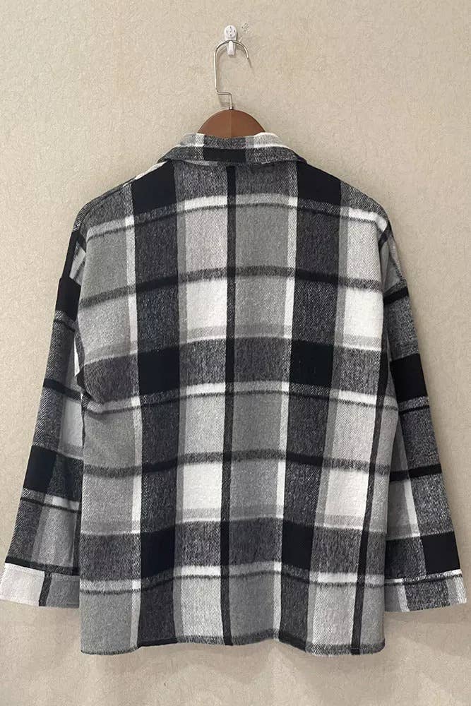 UNISHE - Vente Veste-chemise – femme - XC1238 Veste en flanelle à carreaux Femme8