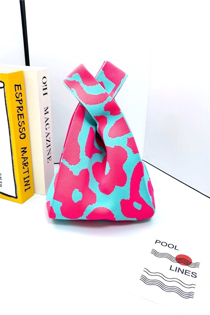 42POPS - Wholesale Tote Bag - Women's - 1009 Aesthetic Flower Knitted Tote Handbag SI-26505