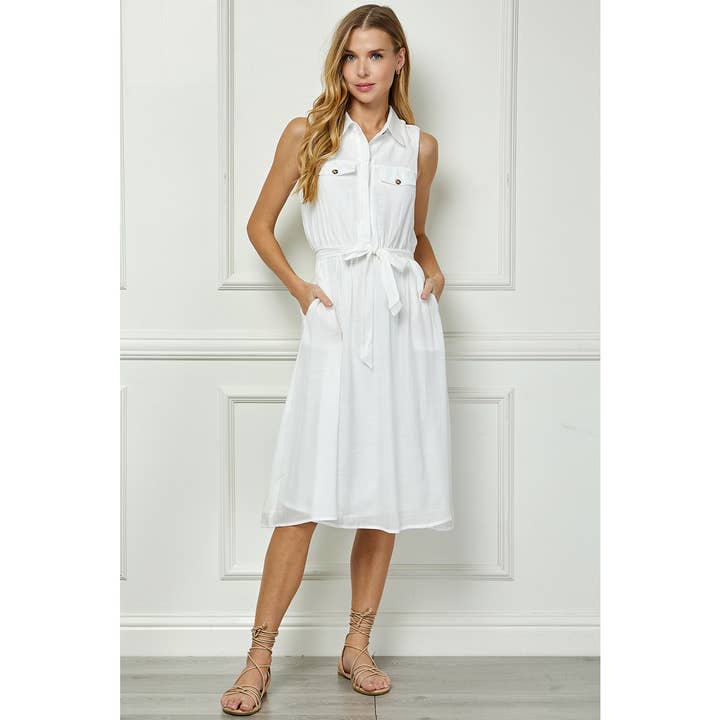Winslow Collection - Wholesale Dress - Women's - TAILORED GAUZE SHIRT DRESS