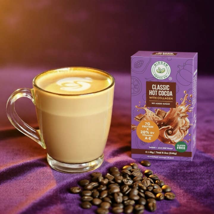 Hidden Foods Co - Wholesale Hot Cocoa Mix/Kit - Classic Hot Cocoa with Collagen Winter Gift Tin2