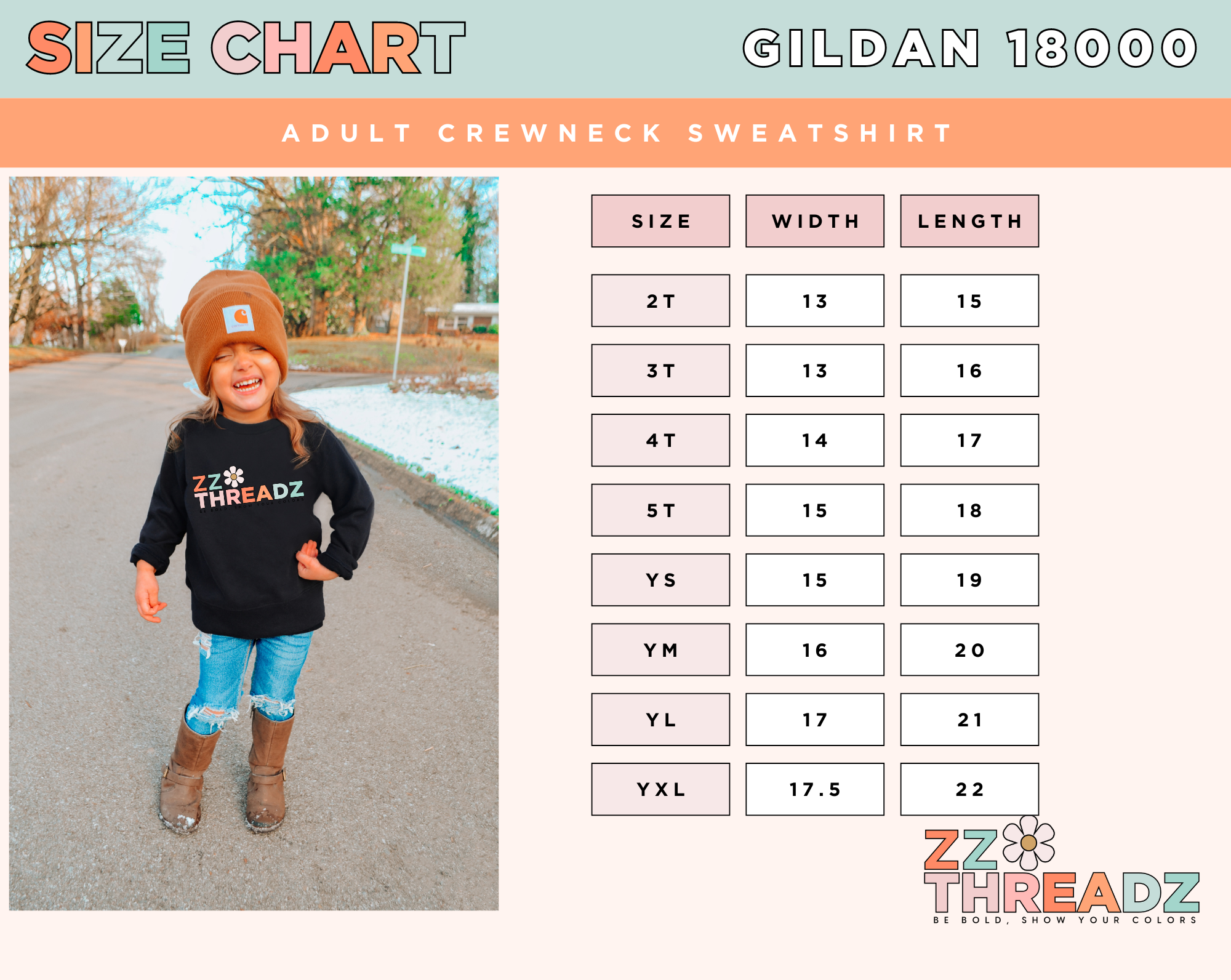 ZZ Threadz – wholesale Sweatshirt - Barn – Mysig Girly Barntröja1