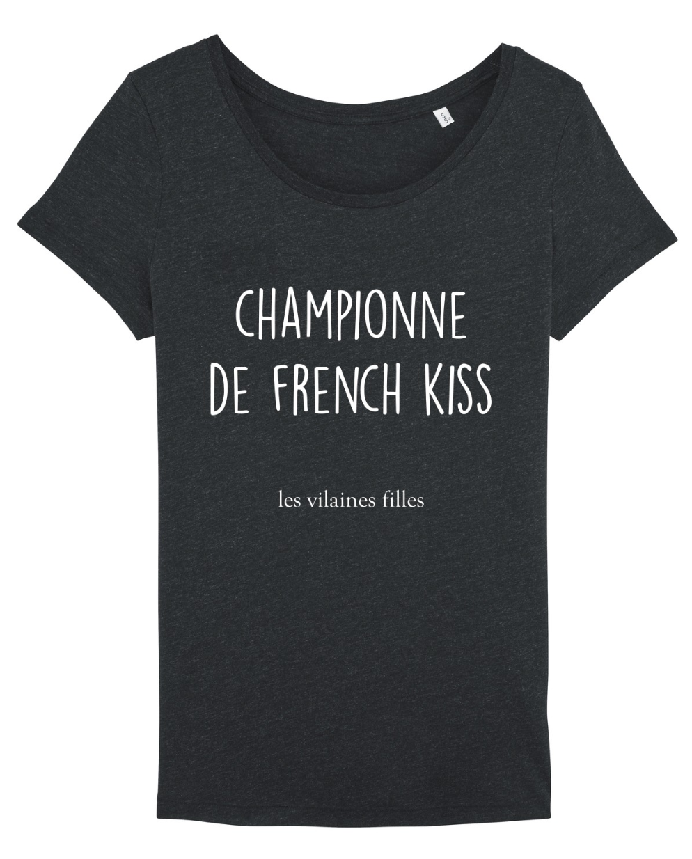 Les Vilaines Filles - Wholesale Screen Printed T-Shirt - Women's - Round neck t-shirt Champion of organic French kiss1