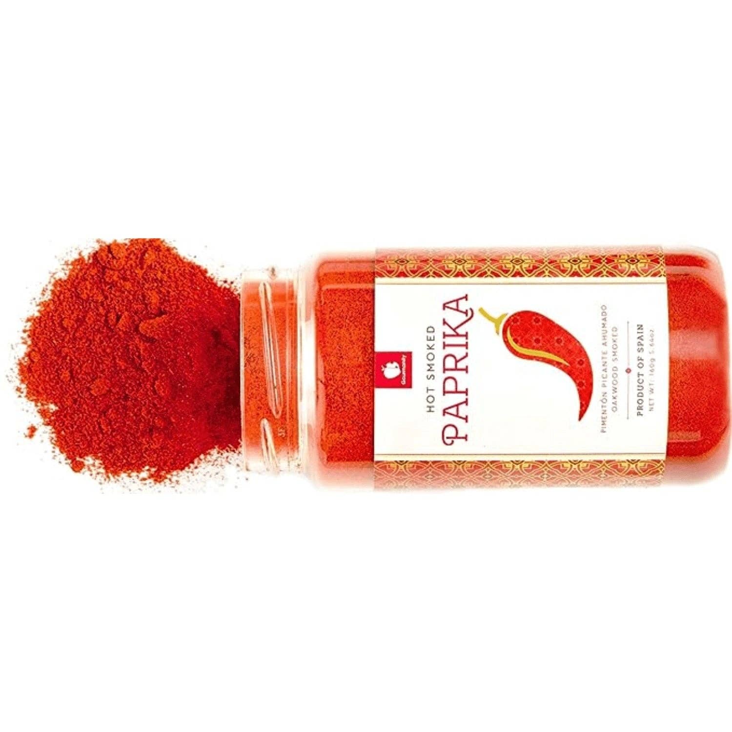 Think Distributors - Wholesale Dried Spice - Gourmanity Hot Smoked Spanish Paprika Powder Jar 5.6oz1