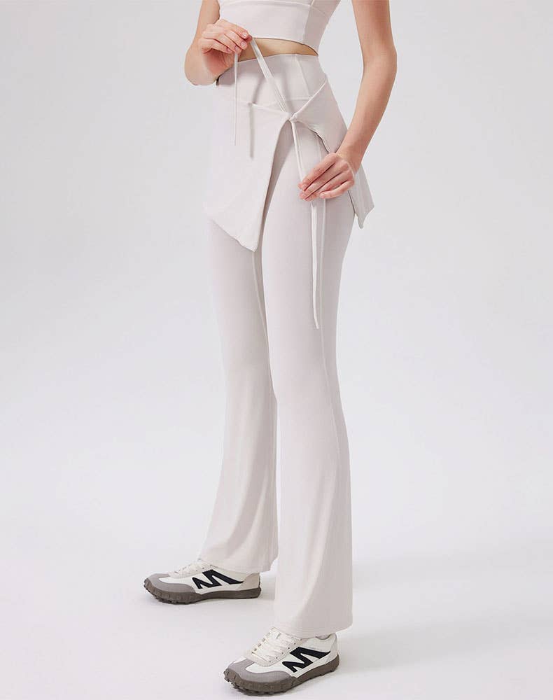 Crave by FW – wholesale Athletic/lounge leggings – Women's – High Waisted Yoga Flare Leggings Wide Leg Pant with Skirt3