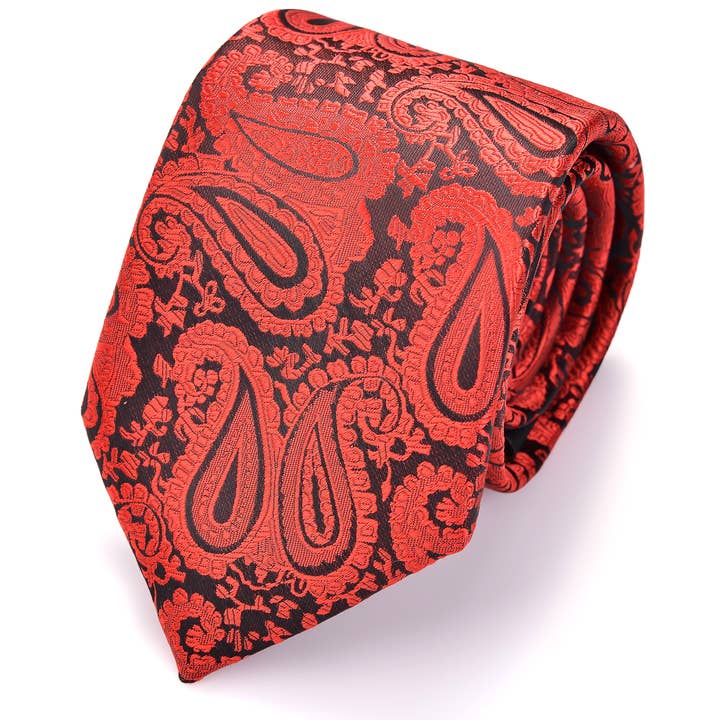 Massi Morino - Vente Cravate – homme - Coffret complet Massi Morino® avec cravate, pochette, boutons de manchette et pince à cravate9