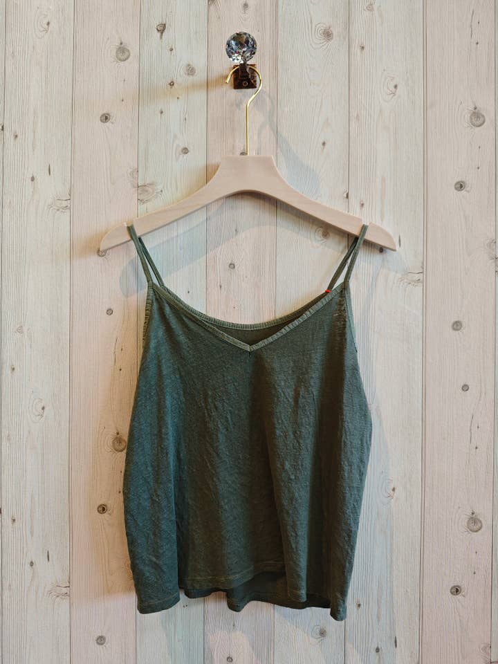 Linen & More – wholesale T-shirt (utan tryck) – Dam – REF 14893 100% LINNE T-SHIRT MED TUNNA REMMAR12