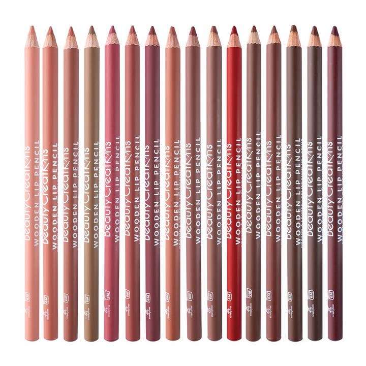 PINEAPPLE Beauty - Wholesale Lip Liner/Pencil - Beauty Creations BCWLLD Wooden Lip Pencil Display - 192pc