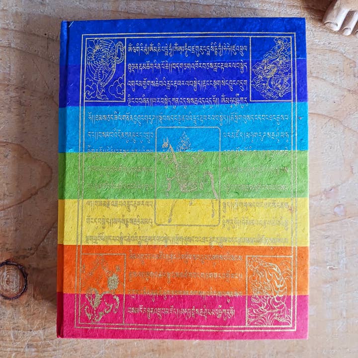 Cuaderno de Papel Lokta Hecho a Mano con Cubierta de Banderas de Oración para venta al por mayor de Buddha-Buddha