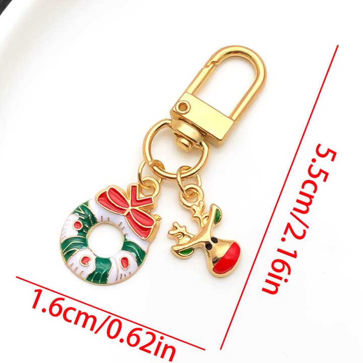 MKS America - Wholesale Keychain - Women's - Merry Christmas cute Christmas tree Santa Claus keychain6