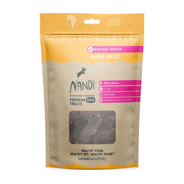 Nandi Bushveld Venison Pure Meat (1,25lbs) for wholesale by Nandi of Africa - Premium Pet Treats