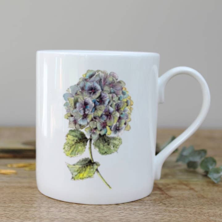 Hydrangea Mug In A Gift Box for wholesale by Toasted Crumpet