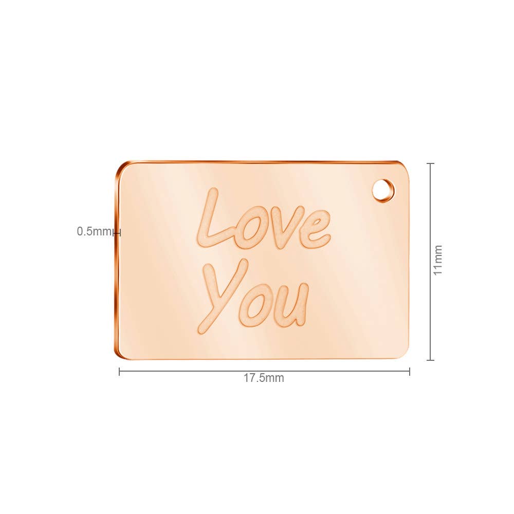 Gemscape UK – wholesale Hänge-/berlockhalsband – Halsband med kuvert och liten 'Love You'-lapp inuti2