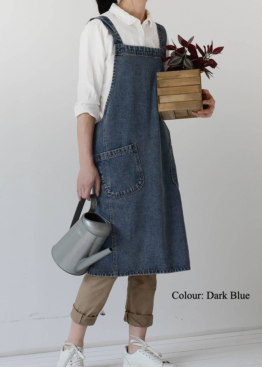 Gohobi （We cover U.S. import duties） - Wholesale Apron - Gohobi Japanese Style Washed Denim Cotton Apron7