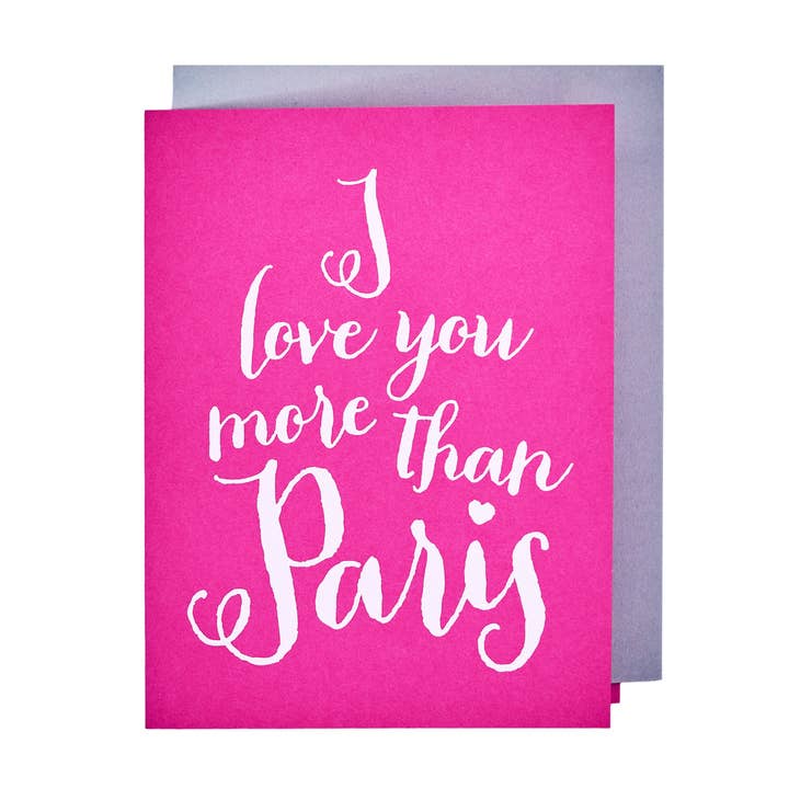 The Social Type - Wholesale Love Card - Love You More Than Paris Card