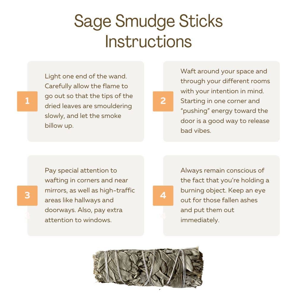 Heaven Spring Ltd - Wholesale Sage Bundle - Sage Smudge Sticks, White Sage 4"2
