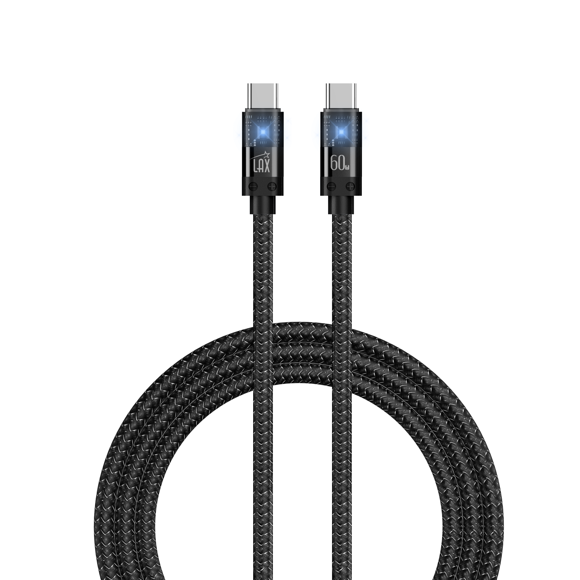 LAX Gadgets - Wholesale Charging Cable - LED 60W USB-C to USB-C Fast Charging Cable—Retail Packaging10