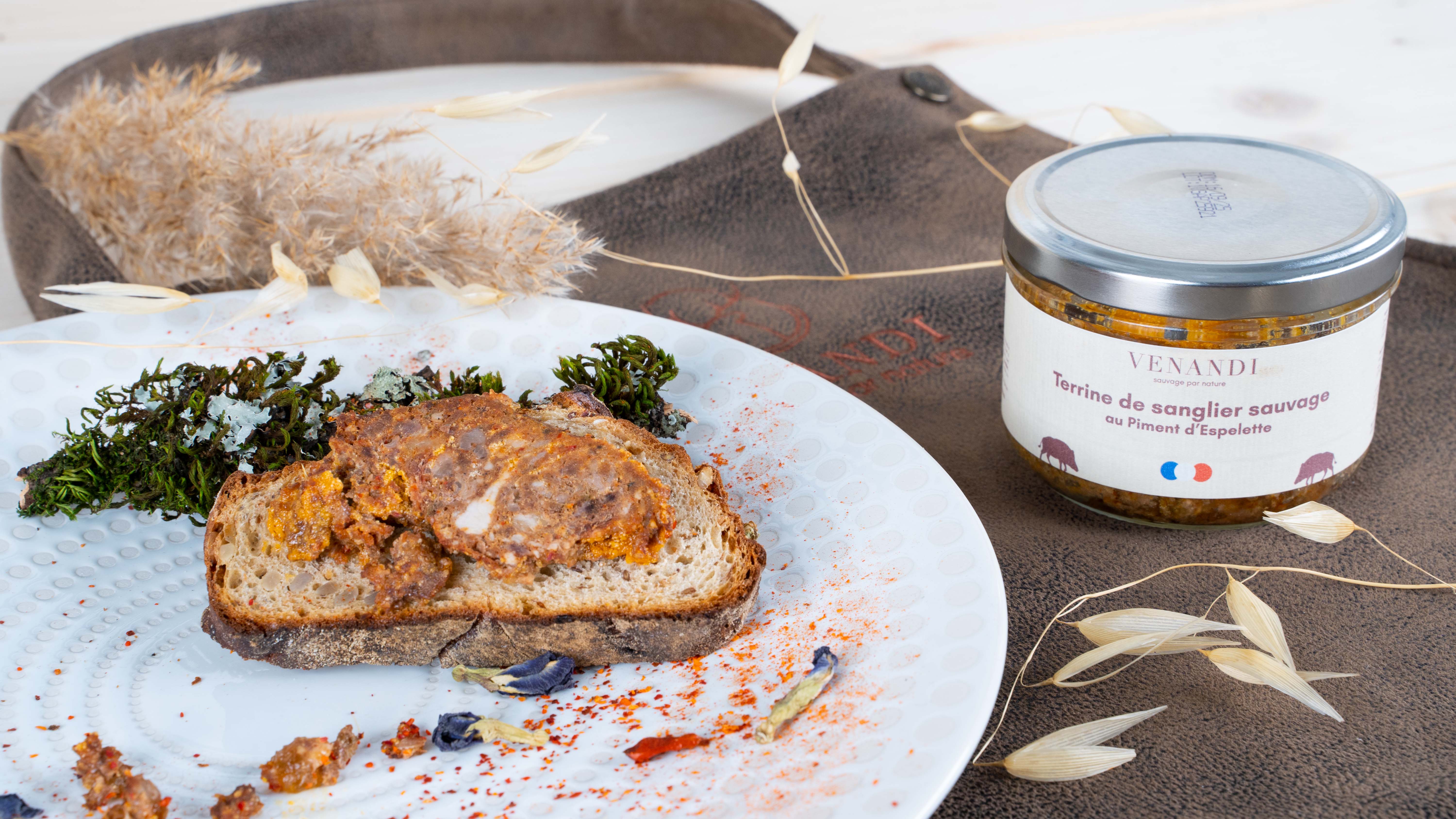 Venandi - Wholesale Preserves - French Wild Boar Terrine with Espelette Pepper1