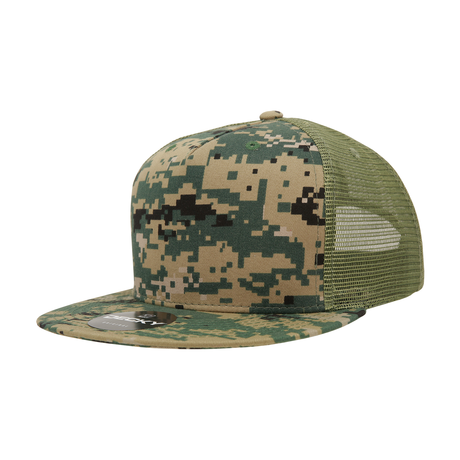 The Park Wholesale - Wholesale Truckerpet - Uniseks - Decky 1040 - Blanco Trucker Snapback-hoeden met 5 panelen - 104066