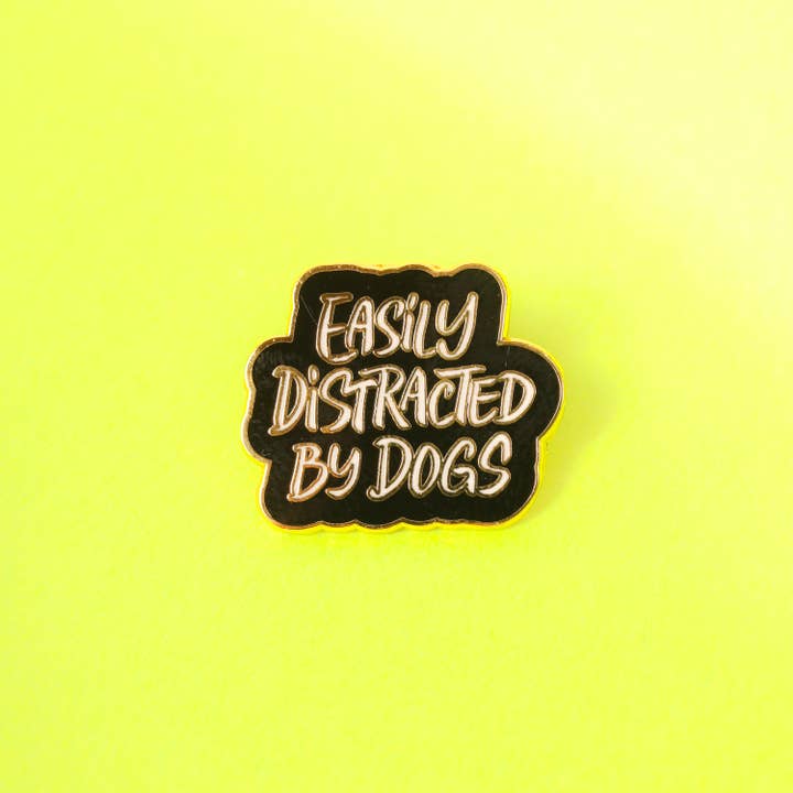 Easily Distracted By Dogs - Lapel Pin/Button for wholesale by Patches and Pins