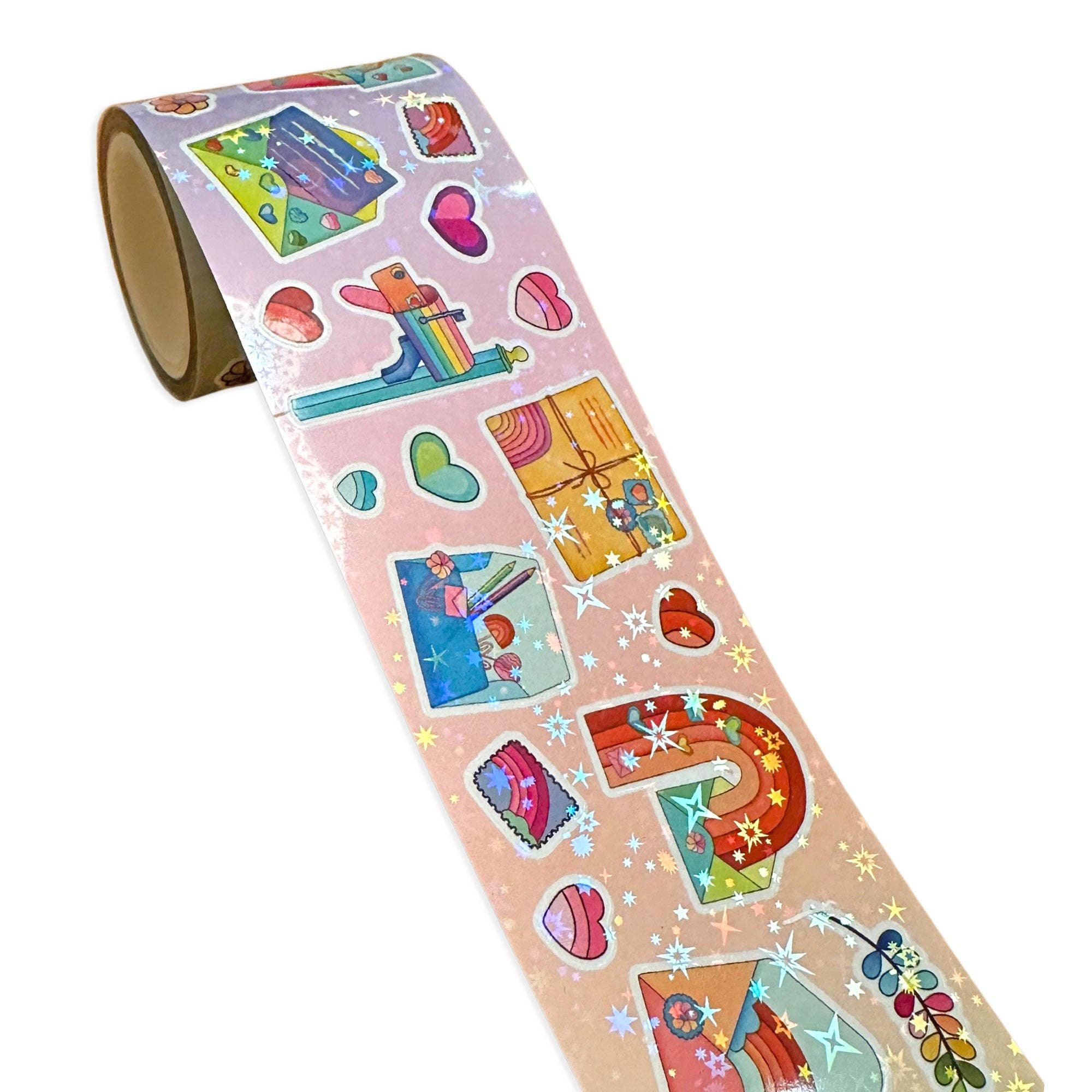Moonbow Creative Co. - Wholesale Sticker - Rainbow Mail Infinity Sticker Roll5
