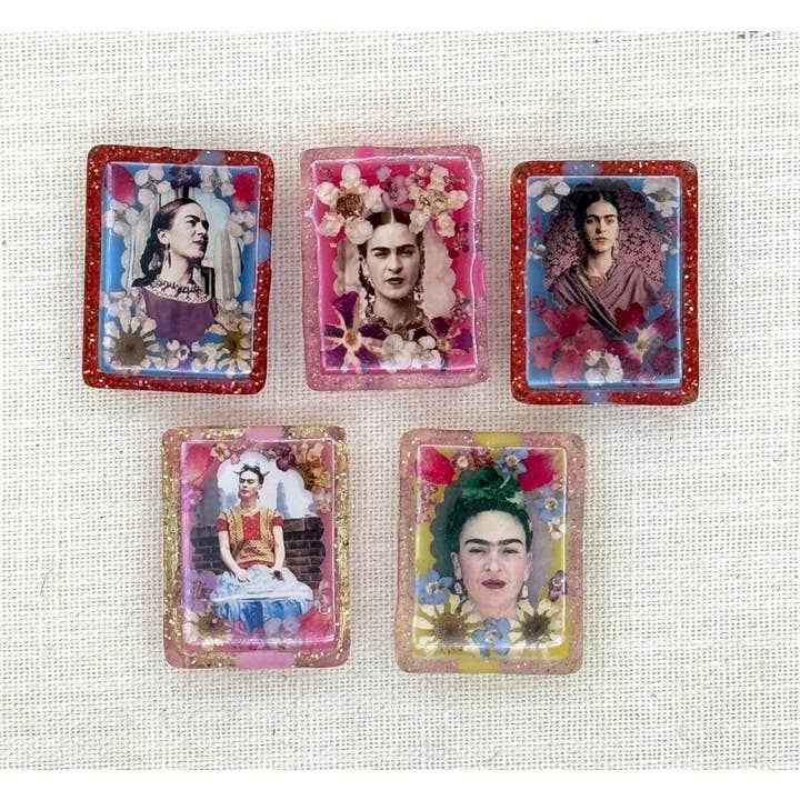 Tesoros Trading Company - Wholesale Magnet - Frida Floral Magnet, Mexico