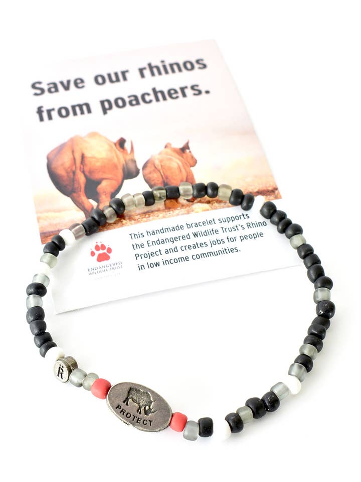 Rhino Project South African Cause Bracelet for wholesale by Swahili | AFRICAN MODERN