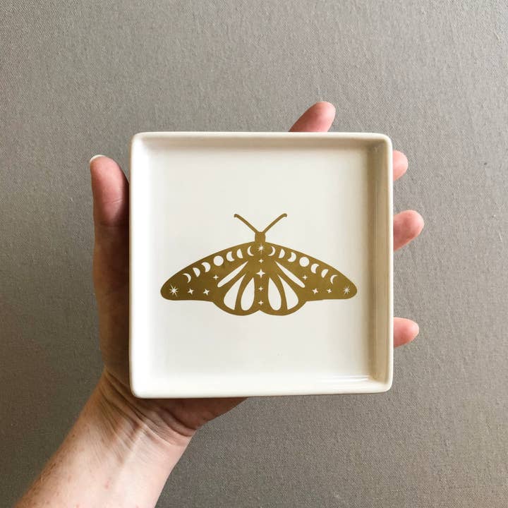 Wishcraft Goods - Wholesale Jewelry Dish - Cosmic Moth Square Catchall Dish2