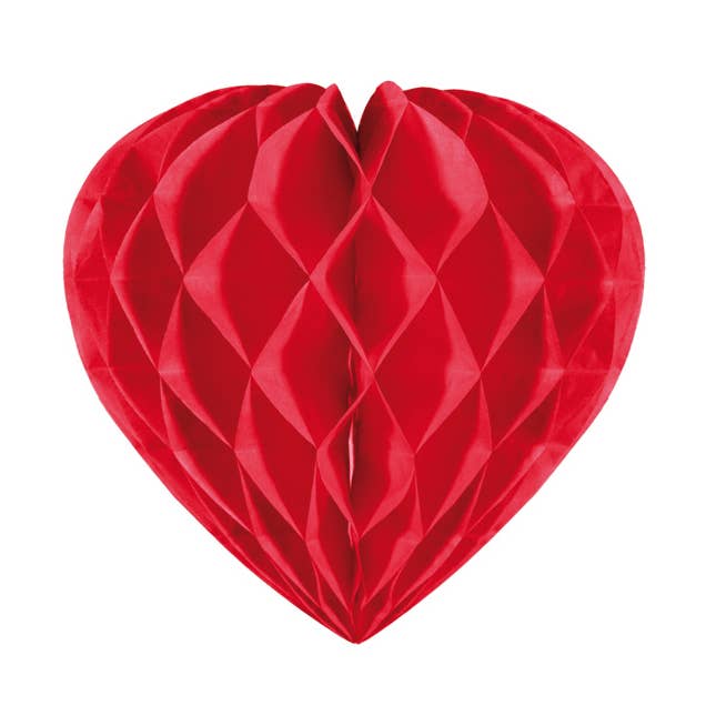 Cuore rosso a nido d'ape - 30 cm per la vendita all'ingrosso da parte di Folat BV