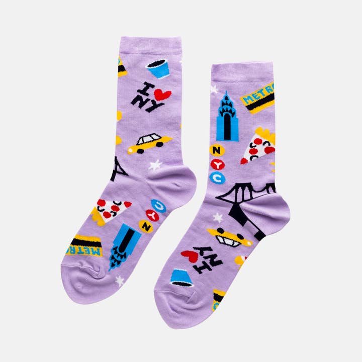 NY - Small Crew Socks - New York Souvenirs for wholesale by Yellow Owl Workshop