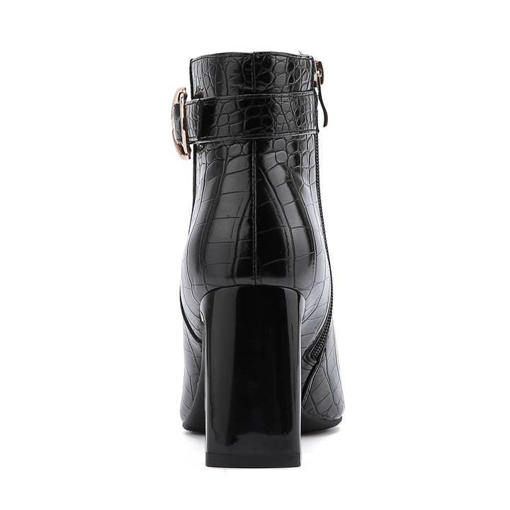 LADY COUTURE - Vendita all'ingrosso Stivaletti - Donna - Stivaletto con tacco in metallo e stampa Groovy Croco24