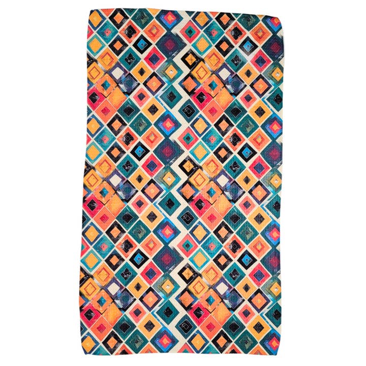 Driftless Studios - Wholesale Tea Towel - Aztec Pattern Kitchen Towel + Hanging Loop - Home Decor