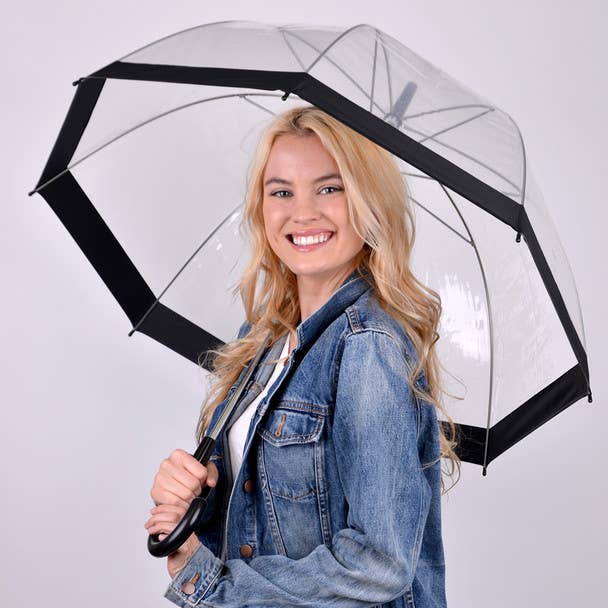 Selini New York - Wholesale Umbrella - Women's - See-Thru-Bubble Wind-Resistant Premium Clear Umbrella-UC186