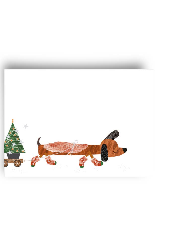 cartolina 'cane di natale' per la vendita all'ingrosso da parte di STUDIOZWAANSTRAAT