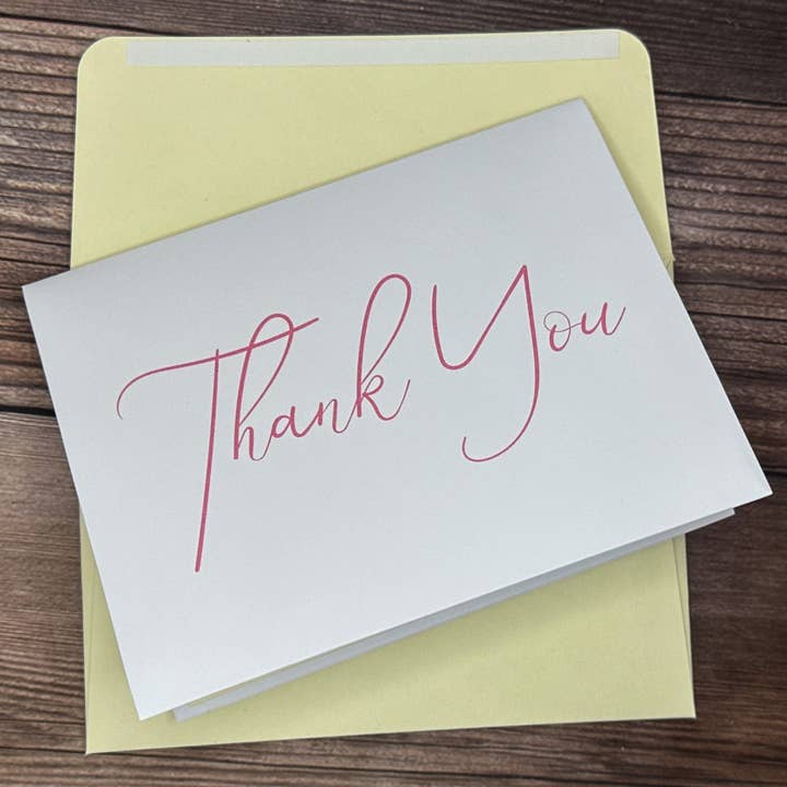 Carte de remerciement rosée pour la vente par Southern Goddess Designs