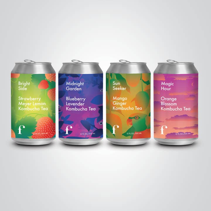 Figment Kombucha - Wholesale Kombucha - Mixed-Flavor Case - 6 cans of each of our four core flavors