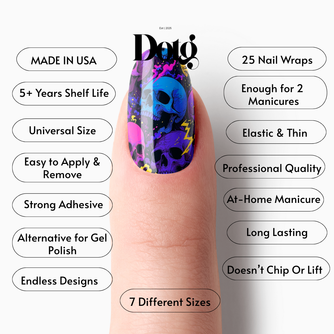 Design on The Go Studio - Vente Nail Art/Autocollant pour les ongles - Autocollants pour manucure et pédicure DIY Electric Skulls4