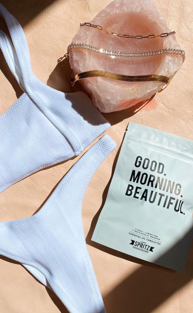 Happy Spritz - Wholesale Face & Body Wipes - Good Morning Beautiful Towelette 7 Day Bag3