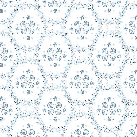 Frances Fields Home, formerly Fenwick Fields - Wholesale Tablecloth - WHOLESALE Scalloped Square Table Topper | Floral Trellis5