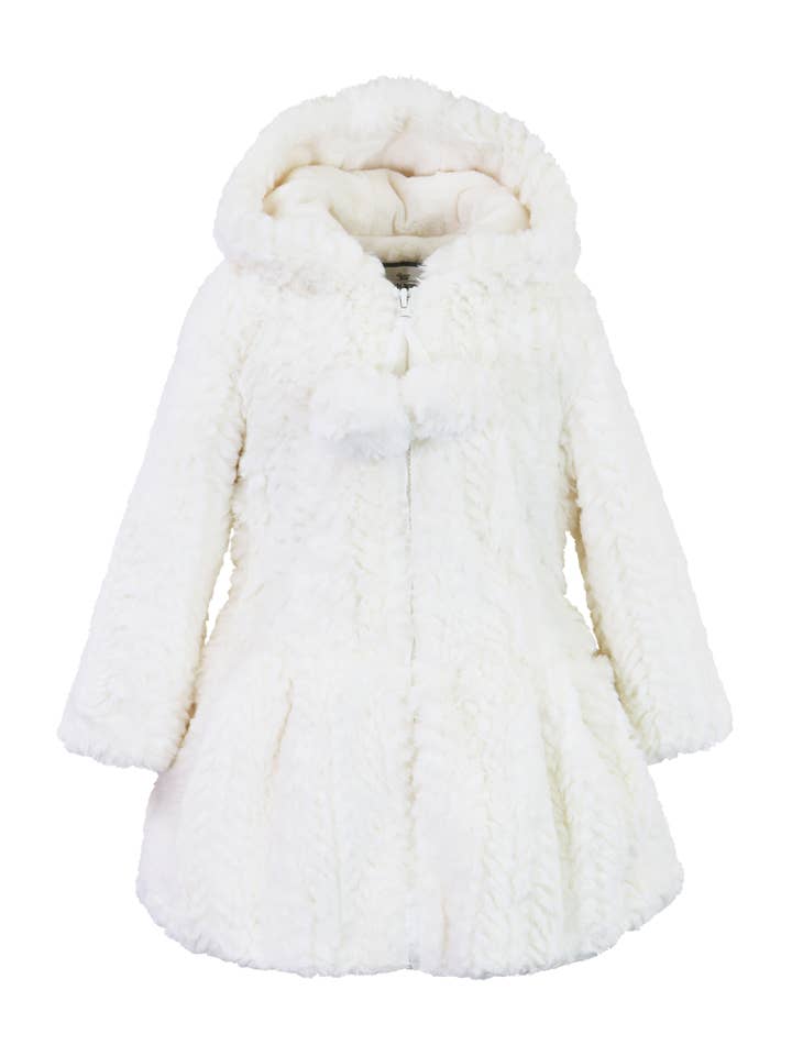 Tidal Wave in avorio - TWV Cappotto Pompon con cappuccio 3632T-TWV in vendita all'ingrosso su Faire