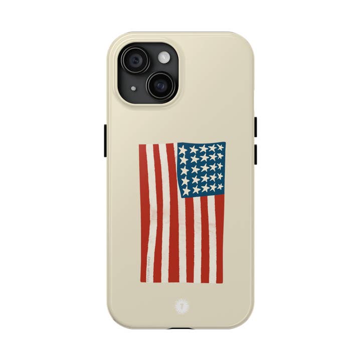 4th of July Flag Cream Phone Case for wholesale by Thursday’s Child Creative Studio