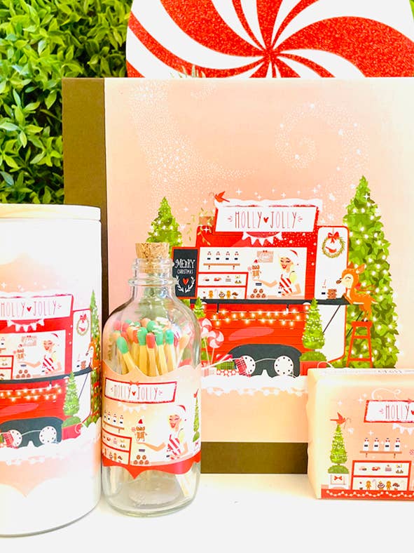 Confezione regalo grande Holly Jolly per la vendita all'ingrosso da parte di Love & Luck Greetings