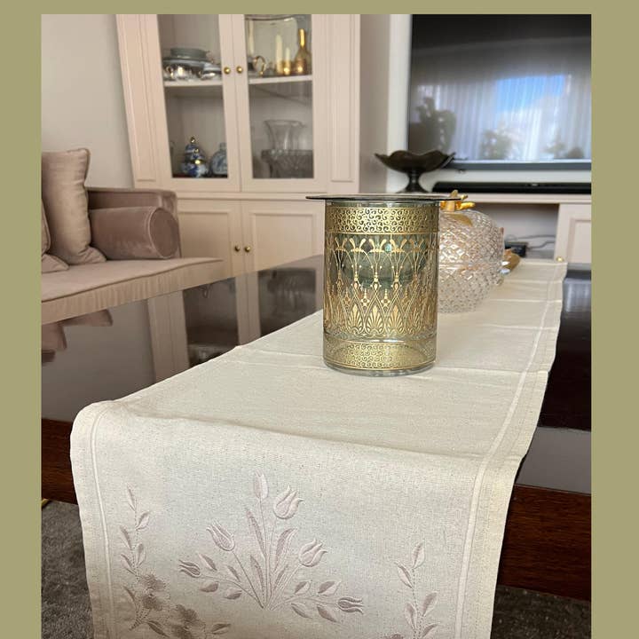 Timeless Blooms | Bloom | Soft Cream Embroidered Linen-Look Runner and other Purchase wholesale sage green table runner. Free returns & net 60 terms on Faire trending on Faire.