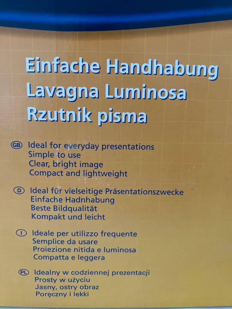 Salzmann Restwaren GmbH – Großhandel Tragbarer Projektor – Kinder – Acco Nobo Overhead Projektor9