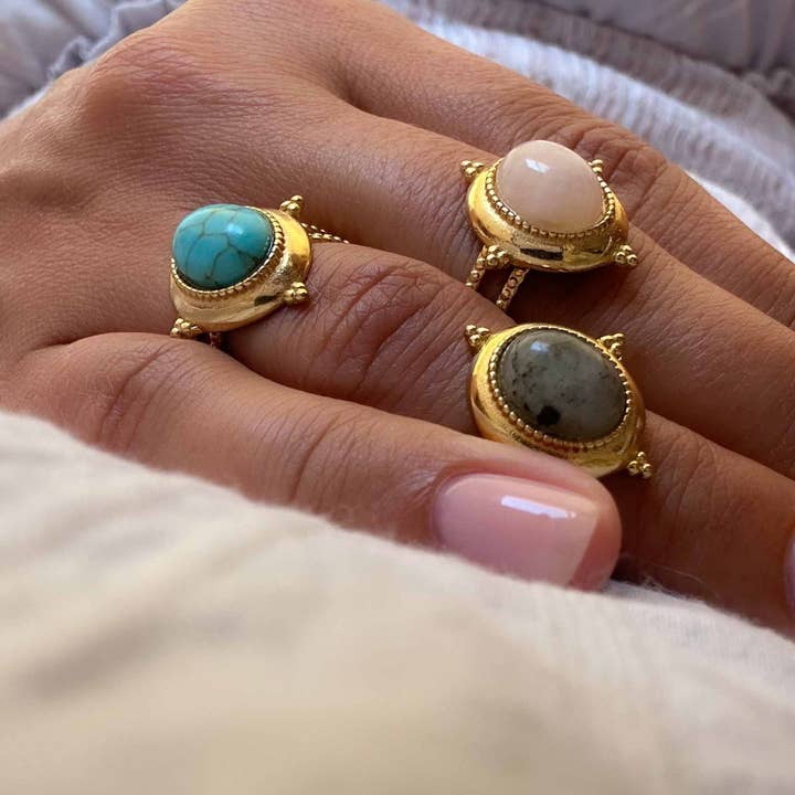 LilAryenne | Jewelry & Suncatchers - Wholesale Cocktail/Statement Ring - Earth Spirit Gem Rings