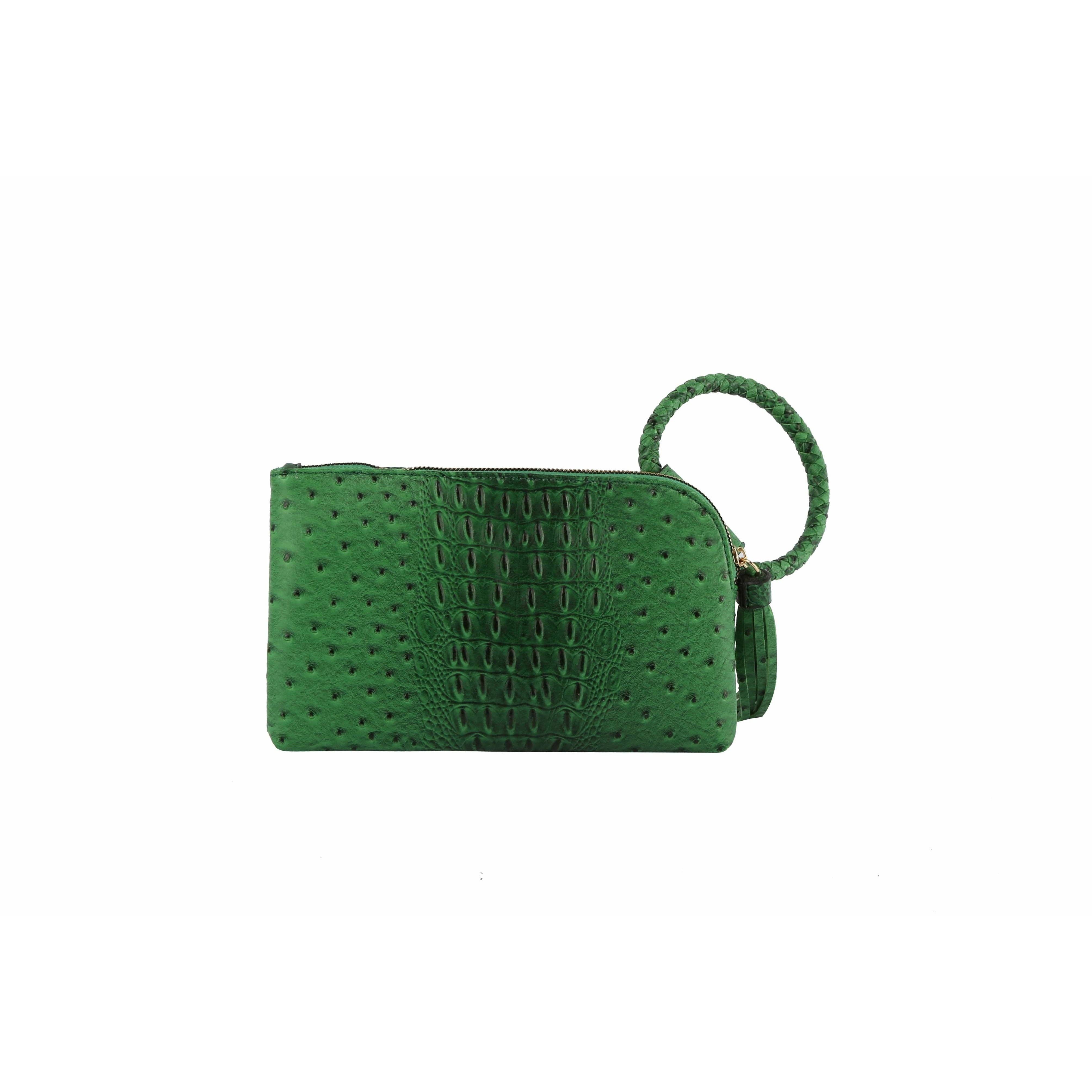 Handbag Factory Corp – wholesale Clutch bag – women's – HF  Tassel Accented Embossed Wristlet Clutch  JYV-03745