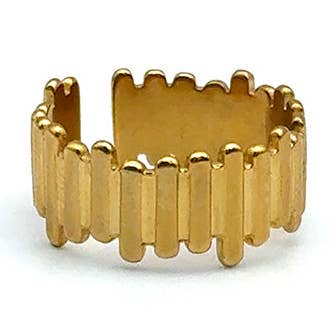 Anel de Faixa Ridge por atacado de LINK Jewelry