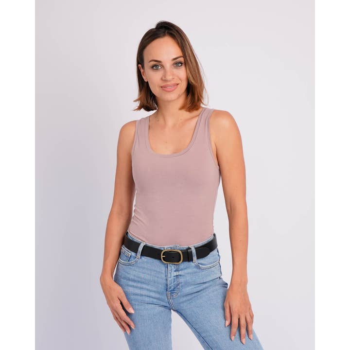 Amsterdam Heritage Leather Belts, Bags, Jackets & Apparel - Wholesale Belt - Women's - Marin | Gold Oval Buckle Design Statement Leather Belt Women