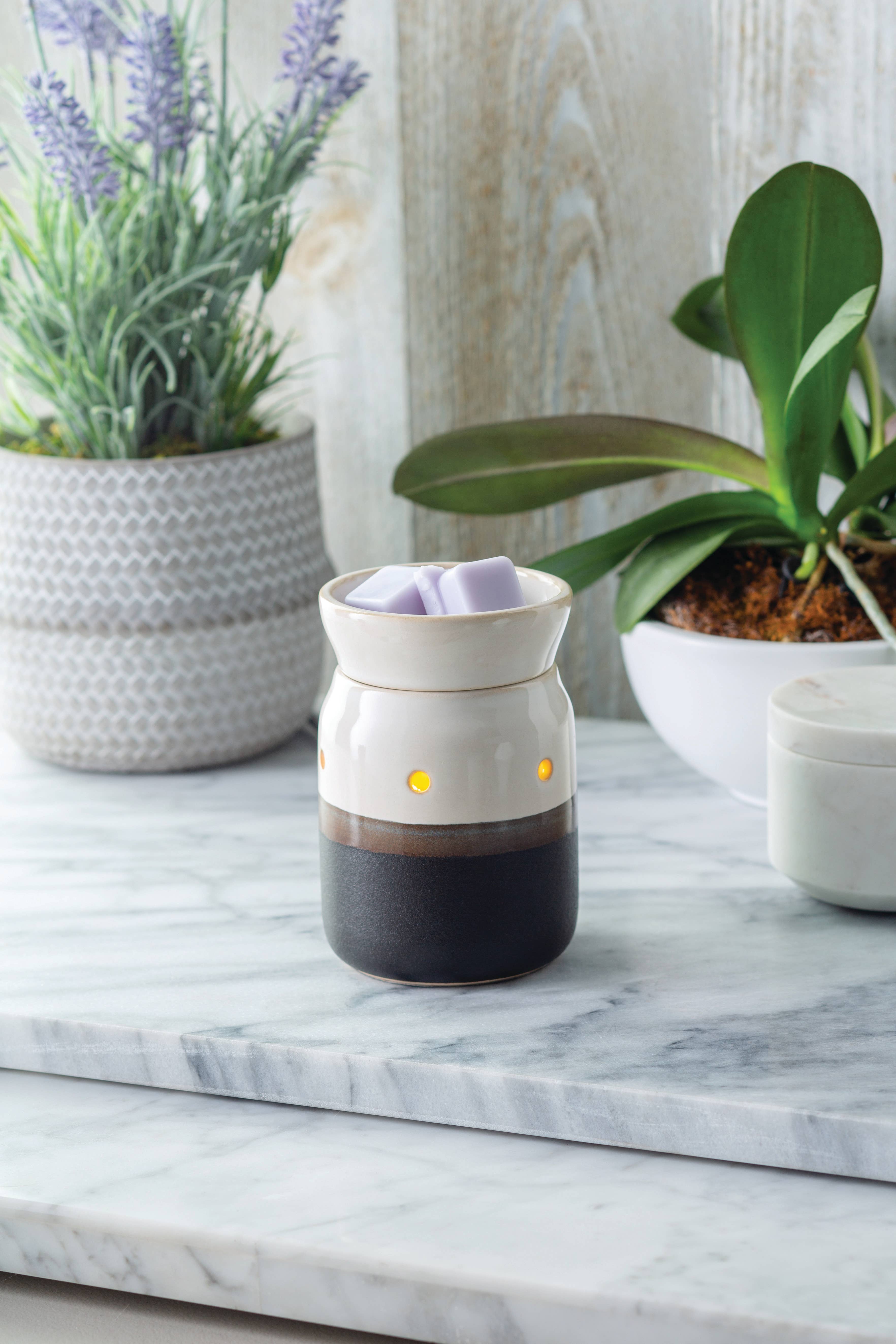 Candle Warmers Etc. - Wholesale Fragrance Warmer - Midsize Illumination Fragrance Warmer- Ivory & Iron1