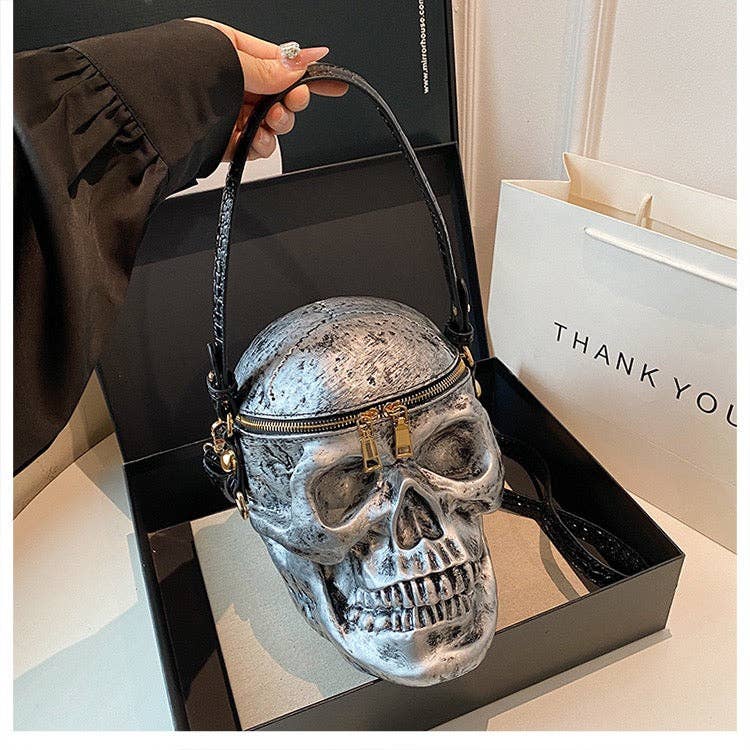 MB Fashion Wholesale - Wholesale Crossbody Bag - Women's - EVERY FASHION 3D Skull Crossbody Bag with Glossy Finish and Dual Zipper Closure11